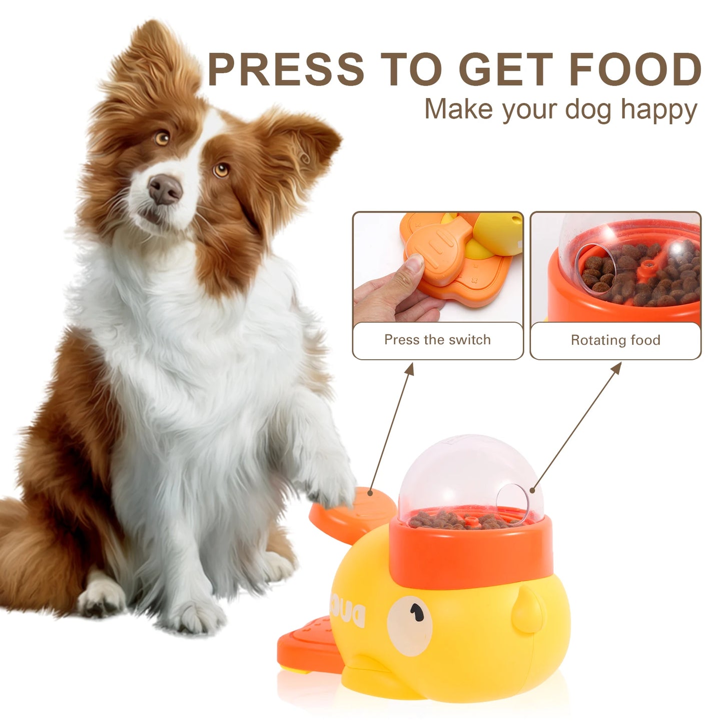 ZvizziPets™ Duck Treat Dispenser – Puzzle Feeder Toy