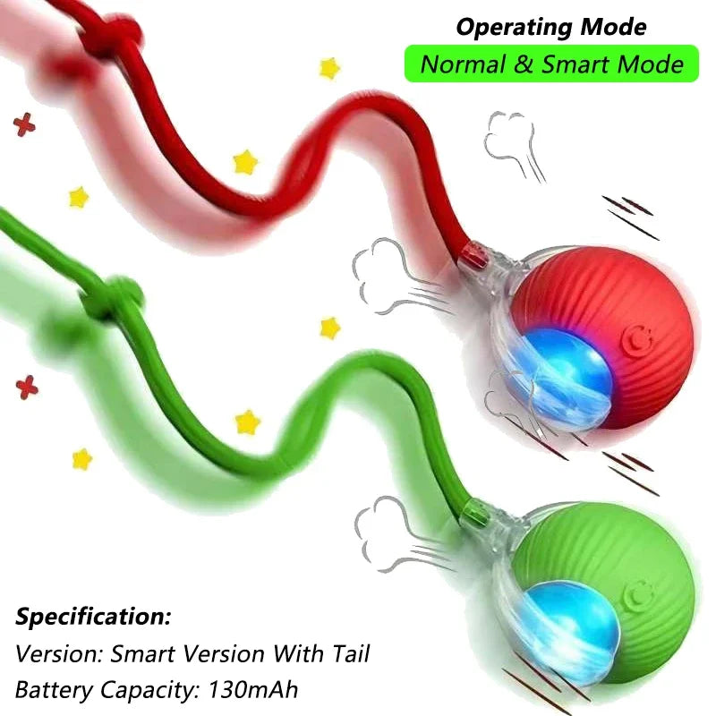 ZvizziPets™ SmartTail – Rechargeable Interactive Rolling Ball Toy for Cats