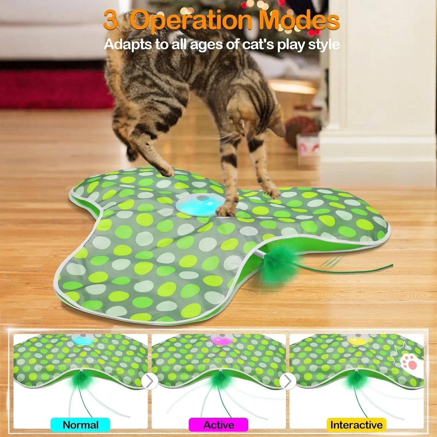 ZvizziPets™ Motion Mouse Teaser – Interactive Hide-and-Seek Toy