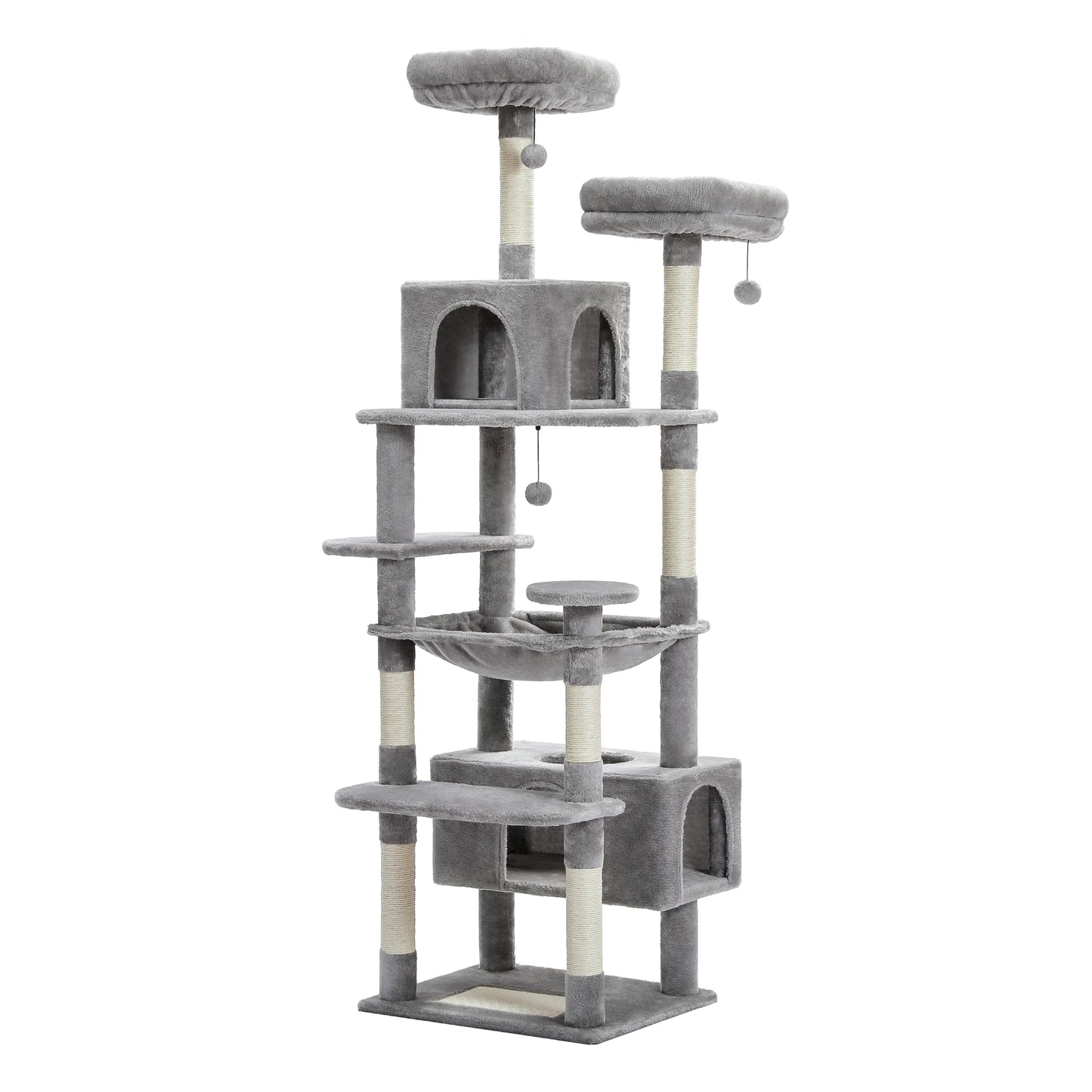 Multi-Level Cat Tower – Plush Tree Condo with Scratching Posts