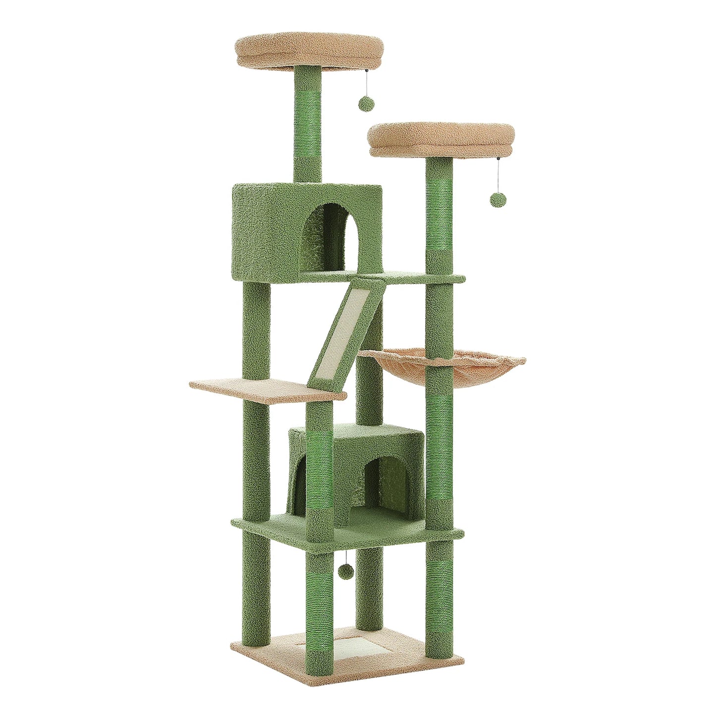 Multi-Level Cat Tower – Plush Tree Condo with Scratching Posts