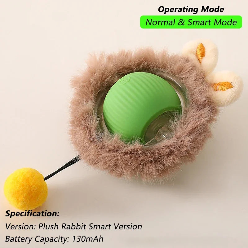 ZvizziPets™ SmartTail – Rechargeable Interactive Rolling Ball Toy for Cats