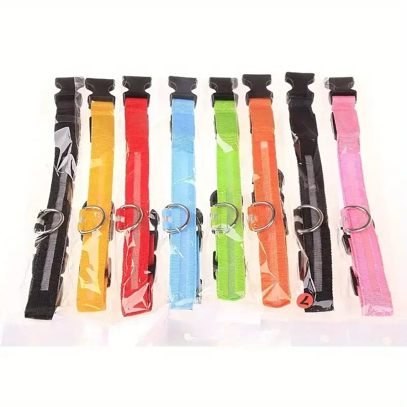 Zvizzi Pets™ LED Glow Collar & Leash – Night Safety Nylon for Dogs