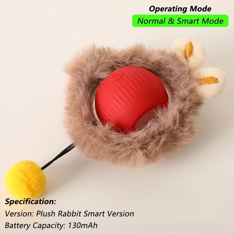 ZvizziPets™ SmartTail – Rechargeable Interactive Rolling Ball Toy for Cats