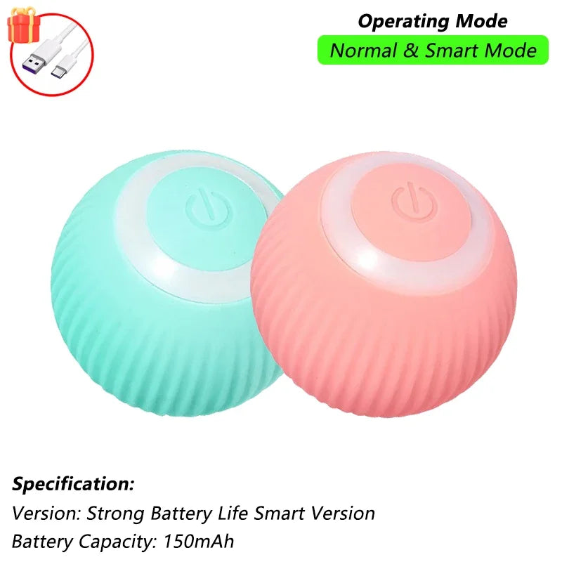 ZvizziPets™ SmartTail – Rechargeable Interactive Rolling Ball Toy for Cats