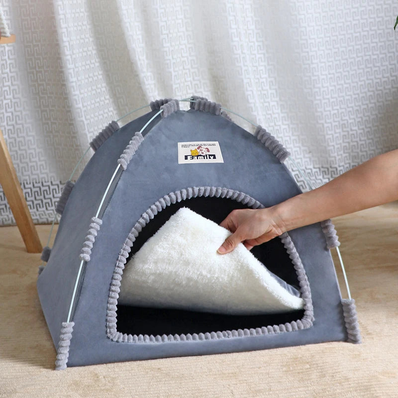 ZvizziPets™ Foldable Pet Tent – Portable All-Season Nest