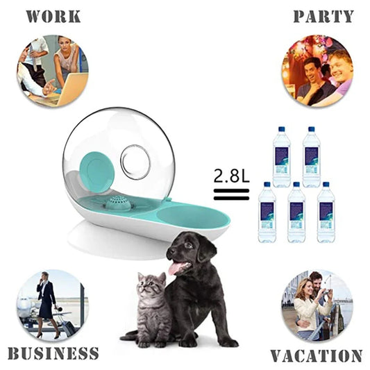 ZvizziPets™ AutoFlow Water Fountain – Large Capacity Pet Dispenser